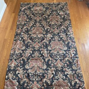 Single Panel‎ Chapel Hill By Croscill Jacquard Navy And Gold Curtain 48" X 84"